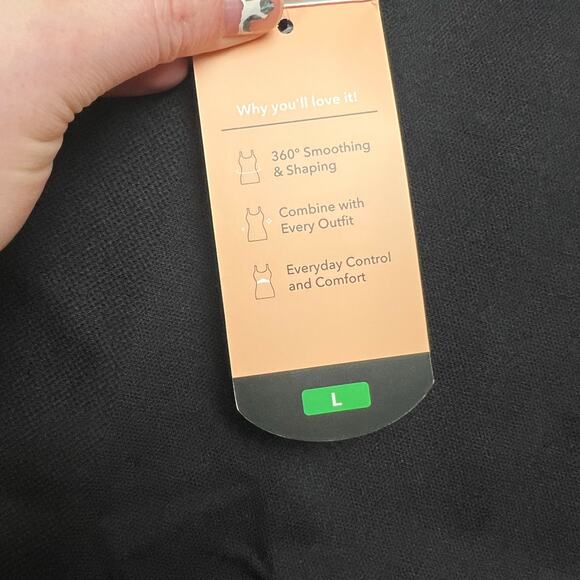 NEW Shapermint Essentials Women's L All Day Everyday Scoop Neck Cami Black Tank - Picture 6 of 8